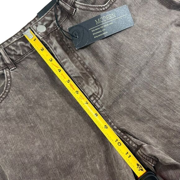 VERSONA Modern Flare Brown Wash Boho Western Jeans - Picture 8 of 13